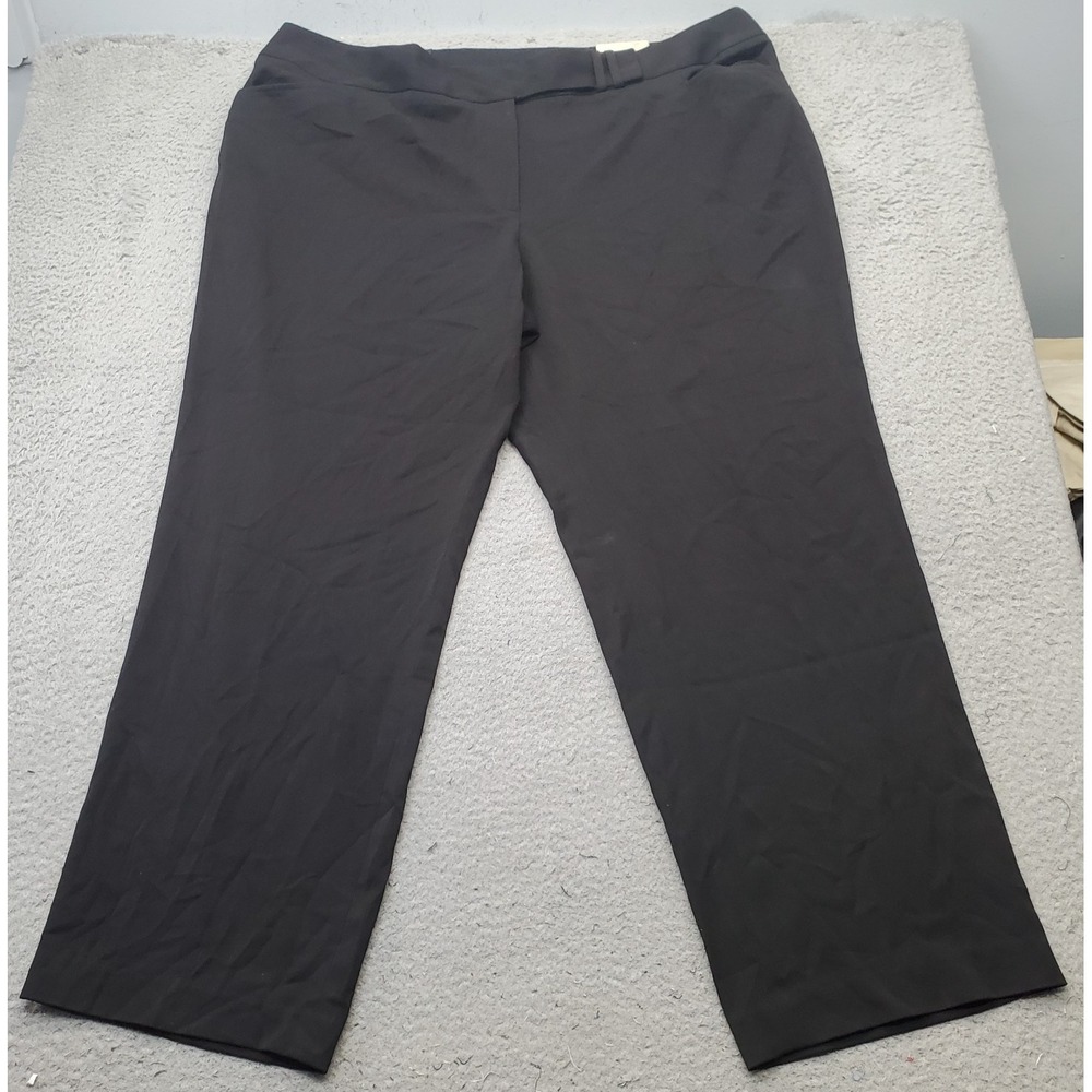 Lane Bryant‎ Pants Womens 24 Average Black Stretch Career High Waisted Straight